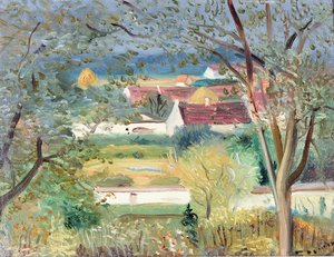 Ogród w Ponnermaire en Montois, ok. 1940-45 (olej na płótnie) autorstwa Andre Derain