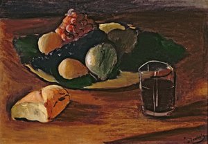 Martwa natura z kieliszkiem wina, ok. 1932 (olej na płótnie) autorstwa Andre Derain