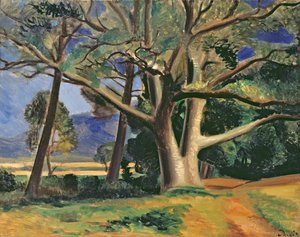 Wielkie drzewo, ok. 1929-30 (olej na płótnie) (zobacz także 287578) autorstwa Andre Derain