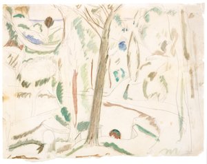 Bez tytułu (studium do The Turning Road), ok. 1906 (grafit i akwarela na papierze) autorstwa Andre Derain