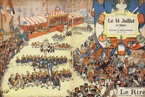 Parada z okazji Dnia Bastylii, ilustracja do Le Rire