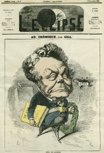 Adolphe Cremieux (1796-1880), prawnik, polityk i prezes izraelskiego Universal Alliance. Okładka w „”L