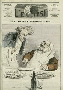 W pałacu pokuty karykatura prezydenta republiki Adolfa Thiersa (1797-1877). Okładka w „” L