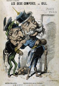Karykatura o Napoleonie III i Bismarcku - autorstwa Gilla, w „”L