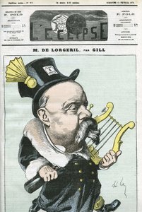 Karykatura wicehrabiego de Lorgeril, francuskiego polityka. Okładka w „L