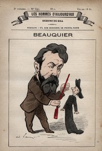 Karykatura Charlesa Beauquiera francuskiego polityka 1833 - 1916 z 