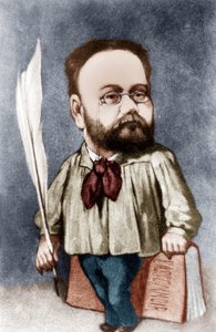 Karykatura francuskiego pisarza Emile