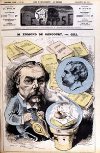 Edmond de Goncourt - autorstwa Gilla, w „” L