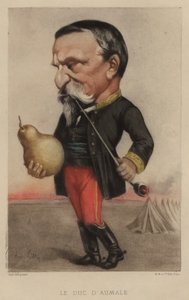 Henri dOrleans, książę Aumale, francuski generał autorstwa Andre Gill