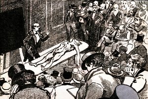 Ilustracja z „Sceny z życia bohemy” Henri Murgera (litografia) autorstwa Andre Gill