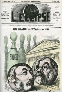 Jules Louis Joseph Brame (1808-1878) francuski polityk i Louis Emile Javal (1839-1907), francuski polityk. Okładka w „” L