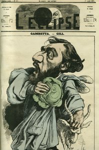 Leon Gambetta (1838-1882), polityk francuski. Okładka w „” L