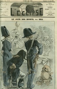 W dniu śmierci Napoleon III (1808-1873) był sędzią przed zjazdem szkieletów za klęskę Sedanu. Okładka w „” L