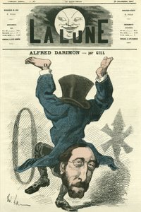 Portret Alfreda Darimona (1819-1902), francuskiego polityka. Karykatura Gilla, w „La Lune”, 28 grudnia autorstwa Andre Gill