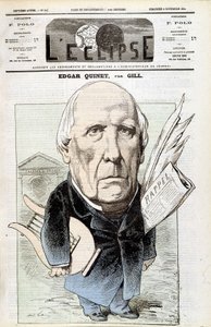 Portret Edgara Quineta, francuskiego historyka (1803-1875). W L