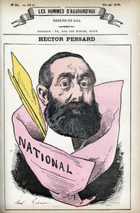 Portret Hectora Pessarda, francuskiego dziennikarza i właściciela gazety „Le National”. Karykatura Gilla, w „Les Homme d