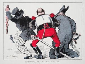 Trasa do Rzymu - jechali, kiwając głową z testu, z Historii III RP, t. I, Historia polityczna, wyd. 1933 autorstwa Andre Gill