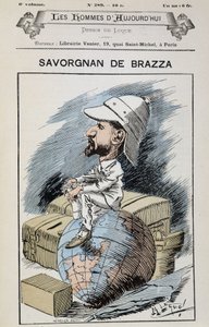 Savorgnan de Brazza - autorstwa Gilla, w „”Dzisiejsi mężczyźni”” autorstwa Andre Gill