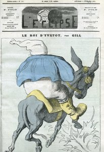 Król Yvetot, rysunkowy Adolphe Thiers (1797-1877), francuski mąż stanu. Okładka w „” L