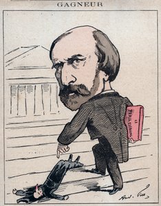 Wladimir Gagneur (1807-1889) Fourierista i ekonomista socjalistyczny, zastępca Jury (1873) - Karykatura Andre Gilla w „Les Hommes d