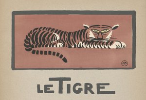 Ilustracja dla dzieci przedstawiająca tygrysa "Le Tigre
