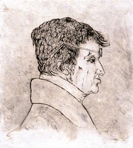 Andre Marie Ampere, autoportret ok. 1805-1810 (rysunek)