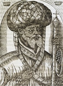 Kapłan abisyński, z Uniwersalnej kosmologii, Andre Thevet (1504-1592), rycina autorstwa Andre Thevet