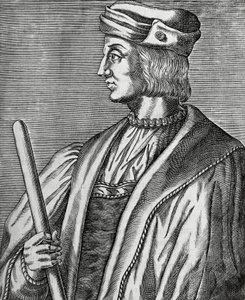 Portret Gastona de Foix, księcia Nemours (1489-1516), grawerowanie z The True Portraits and Lives of Illustrious Men autorstwa Andre Thevet