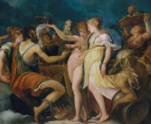 Wesele Kupidyna i Psyche, ok. 1550 (olej na drewnie, przeniesiony do masonitu)