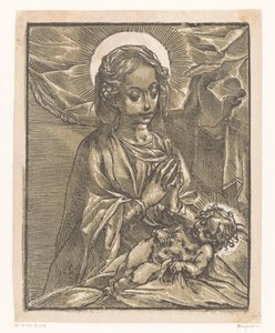 Maryja adoruje Dzieciątko Chrystus autorstwa Andrea Andreani