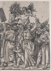 Sekcja B: Izaak, Noe i inne postacie z Triumfu Chrystusa, 1836. autorstwa Andrea Andreani
