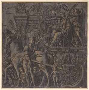 Triumf Juliusza Cezara: Triumf Cezara, 1593-99. autorstwa Andrea Andreani
