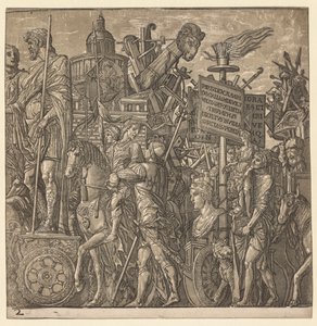 Triumf Juliusza Cezara: kolosalne posągi i sprzęt oblężniczy, 1593-99. autorstwa Andrea Andreani