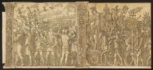 Triumf Juliusza Cezara [nr 1 i 2 plus 2 kolumny], 1599. autorstwa Andrea Andreani