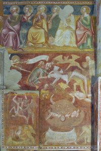 Tortury potępionych (fresk) autorstwa Andrea De Bruni