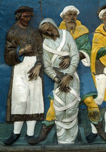Pochowanie zmarłych, szczegół, 1526-28 autorstwa Andrea Della Robbia