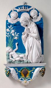 Madonna z Lilii, Adoracja Dzieciątka autorstwa Andrea Della Robbia
