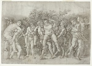Bachanalia z Silenus autorstwa Andrea Mantegna