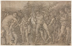 Bachanalia z Silenusem. autorstwa Andrea Mantegna