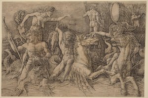 Bitwa bogów morza [lewa połowa] autorstwa Andrea Mantegna