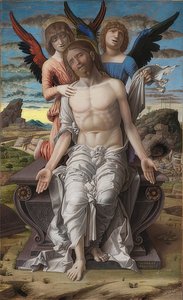Chrystus jako Mąż boleści. 1495-1500 autorstwa Andrea Mantegna