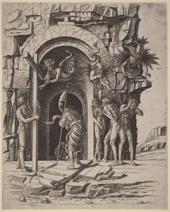 Zstąpienie do otchłani autorstwa Andrea Mantegna