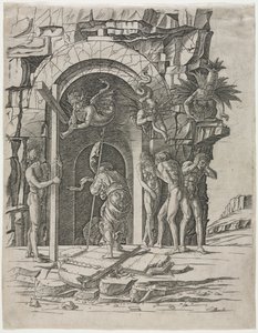 Zejście do Limbo, koniec lat 60. XIV wieku. autorstwa Andrea Mantegna