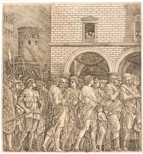 Senat rzymski podąża za triumfem autorstwa Andrea Mantegna