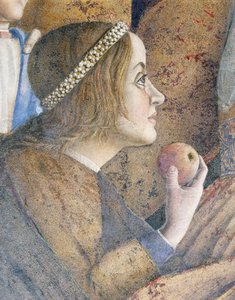 Paola Gonzaga, fragment ze Meeting Wall autorstwa Andrea Mantegna