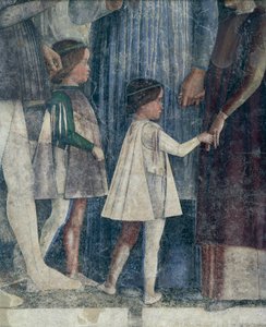 Zygmunt i Francesco II Gonzaga, fragment ze Ściany Spotkań Andrei Mantegny (1431-1606), fresk, Zamek San Giorgio, Sala Ślubna lub Camera Picta, Mantua autorstwa Andrea Mantegna