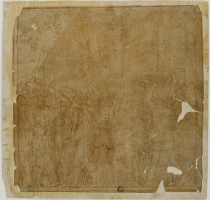 Studium na triumfy Juliusza Cezara: Płótno nr I autorstwa Andrea Mantegna