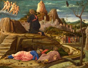 Agonia w ogrodzie Getsemane autorstwa Andrea Mantegna