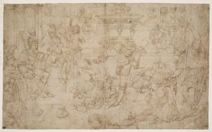 Męczeństwo dziesięciu tysięcy chrześcijan autorstwa Andrea Mantegna