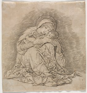 Dziewica z Dzieciątkiem, 1485-1491. autorstwa Andrea Mantegna